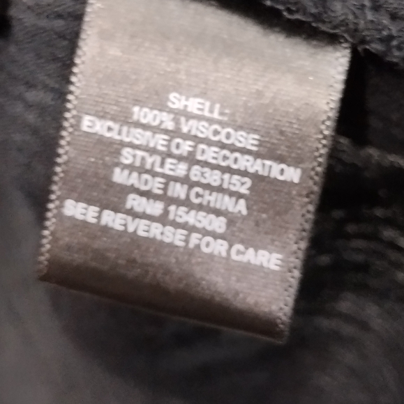 Curations Embroidered Floral Gauze Kimono Women's M/L Black Blue Boho Retro 90s - Picture 10 of 10